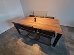 Pandora Eettafel Teakhout – 220x100 cm – incl. maatglas, 200 cm of meer, Ophalen of Verzenden, 75 cm of meer, Rechthoekig