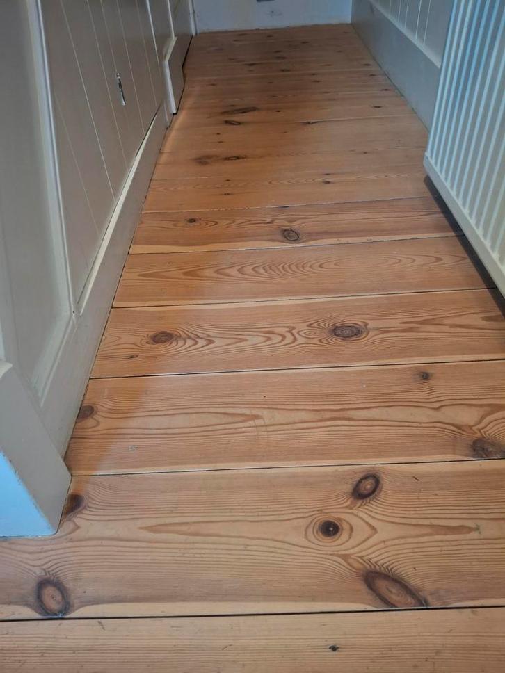 Houten vloer - Amerikaans grenen - 35m2, Doe-het-zelf en Verbouw, Vloerdelen en Plavuizen, Gebruikt, Vloerdelen of -planken, Hout