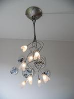 Sierlamp, Rvs, plafondlamp, Ophalen, 75 cm of meer, Glas, Gebruikt