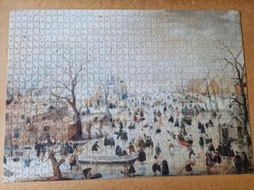 Wintertafereel puzzel, 1000 stukjes  beschikbaar voor biedingen