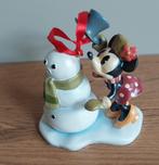 Minnie Mouse met sneeuwpop beeldje zie omschrijving, Ophalen of Verzenden, Overige figuren, Gebruikt, Beeldje of Figuurtje