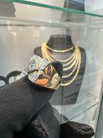 18K Gouden Ring met Zirkonia, 18 tot 19, Nieuw, Ophalen of Verzenden, Dame of Heer