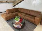 GRATIS LEVERING Hoekbank Cognac 275x205 GEREINIGD, Huis en Inrichting, 250 tot 300 cm, Stof, Hoekbank, Ophalen of Verzenden