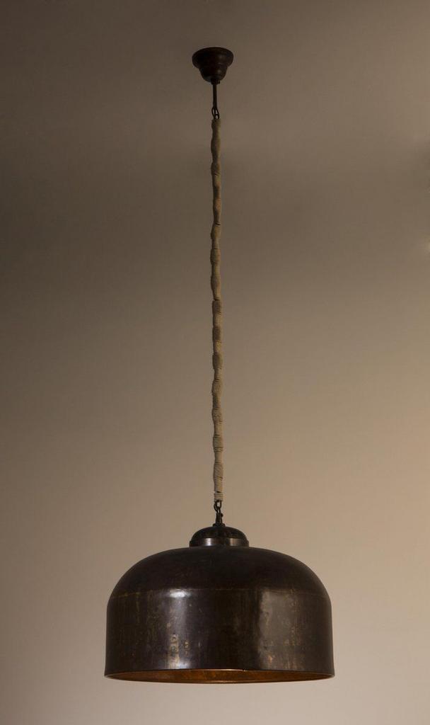 Dutchbone hanglamp Besar bruin industrieel, Huis en Inrichting, Lampen | Hanglampen, Zo goed als nieuw, Minder dan 50 cm, Overige materialen