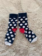 Happy socks sokken blauw met witte stippen maat 36-40, Gedragen, Happy socks, Blauw, Ophalen of Verzenden
