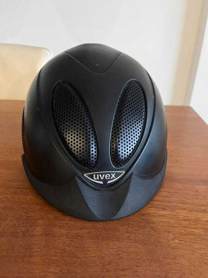 Zwarte Uvex cap maat 52-55 cm, Dieren en Toebehoren, Paardrijkleding, Zo goed als nieuw, Cap, Dressuur, Ophalen of Verzenden