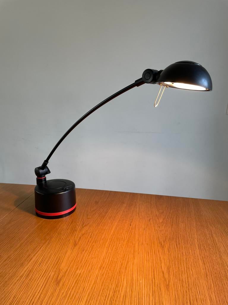 Vintage Memphis Milano stijl bureaulamp - jaren 80 design, Kunststof, Ophalen of Verzenden, Zo goed als nieuw, Vintage Memphis Milano midcentury jaren 80 design