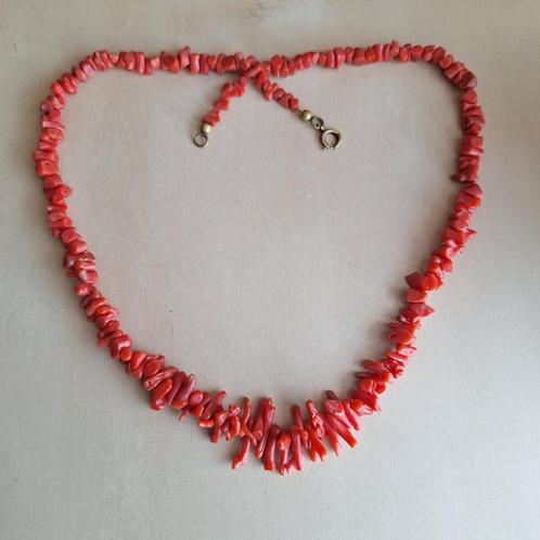Antieke bloedkoraal ketting Middellandse zee, jaren 1930, Sieraden, Tassen en Uiterlijk, Antieke sieraden, Ketting, Overige materialen