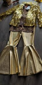 Gouden Disco Fever Broek Dames - Compleet Set ook mogelijk, Carnaval, Maat 42/44 (L), Ophalen of Verzenden, Zo goed als nieuw