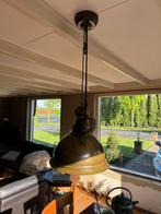 Landelijke hanglamp bronskleurig met gewicht en katrollen, Huis en Inrichting, Lampen | Hanglampen, Minder dan 50 cm, Gebruikt