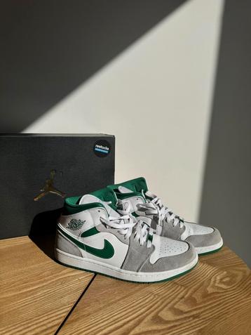 Nike jordan 1 mid grey green - 43,5 beschikbaar voor biedingen
