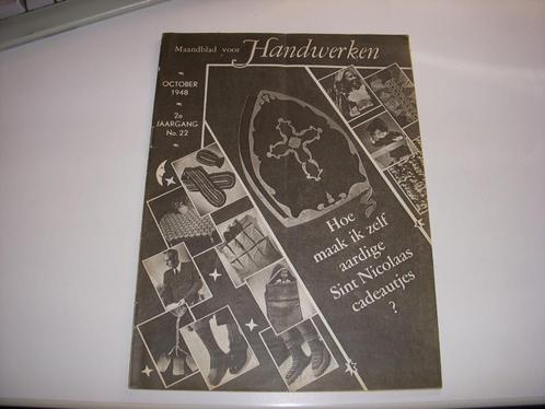 Maandblad voor Handwerken oktober 1948, Sinterklaas, Boeken, Tijdschriften en Kranten, Gelezen, Damesbladen, Ophalen of Verzenden