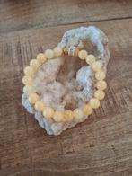 Natuurkralen armband met Honing Calciet, Ophalen of Verzenden, Geel, Overige materialen, Met edelsteen