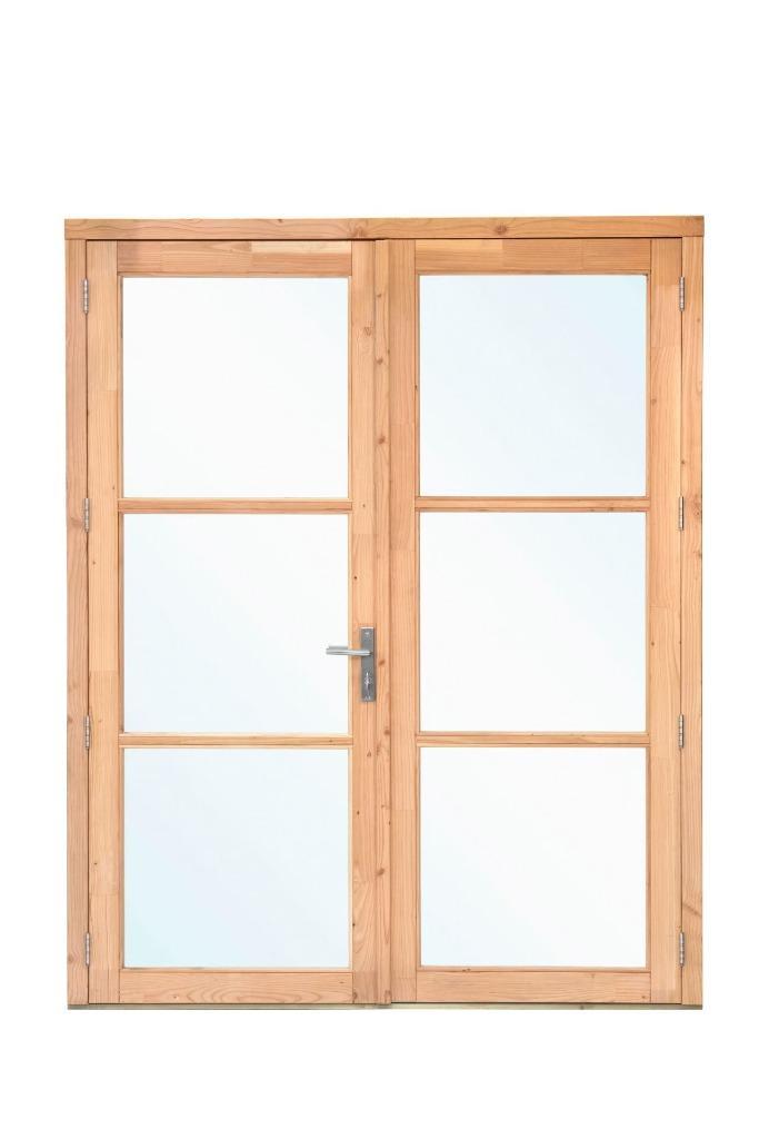 luxe dubbele douglas glas deur xxl 234.5cm hoog  opruiming, Doe-het-zelf en Verbouw, Deuren en Horren, Nieuw, Buitendeur, 215 cm of meer