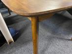 Retro vintage eettafel walnoot kleur 240x100 afgeronde hoek, Huis en Inrichting, Tafels | Eettafels, Ophalen, Zo goed als nieuw