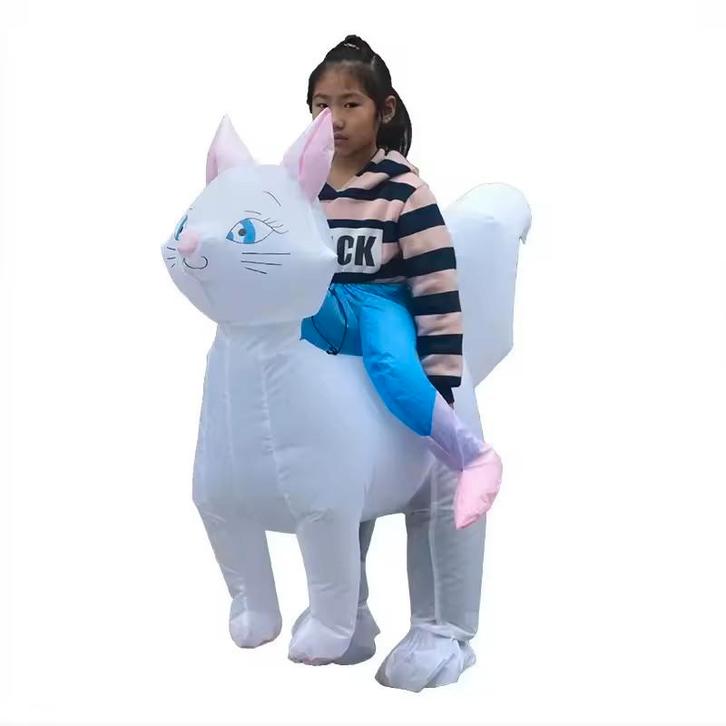 Opblaasbaar Kat Carnaval Kostuum 90-150cm, Kinderen en Baby's, Carnavalskleding en Verkleedspullen, Nieuw, Jongen of Meisje, 134 t/m 140