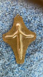Mooi bronzen, koperen kruis hoogte ongeveer 8 cm, Antiek en Kunst, Ophalen of Verzenden