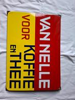 Mooie Emaille reclamebord Van Nelle voor Koffie en Thee, Ophalen of Verzenden
