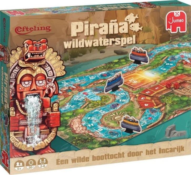 Efteling Pirana Wildwaterspel (ganzenbord), Hobby en Vrije tijd, Gezelschapsspellen | Bordspellen, Nieuw, Ophalen of Verzenden