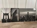 Ikea zwart wit fotoprint New York op 5mm board set van 8, Huis en Inrichting, Woonaccessoires | Schilderijen, Tekeningen en Foto's