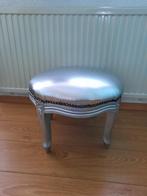 Zilveren Poefje, Huis en Inrichting, Minder dan 50 cm, Gebruikt, Minder dan 50 cm, Ovaal