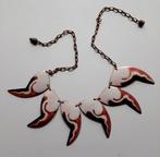 Vintage geëmailleerde Art Deco ketting, Sieraden, Tassen en Uiterlijk, Antieke sieraden, Ophalen of Verzenden, Overige materialen