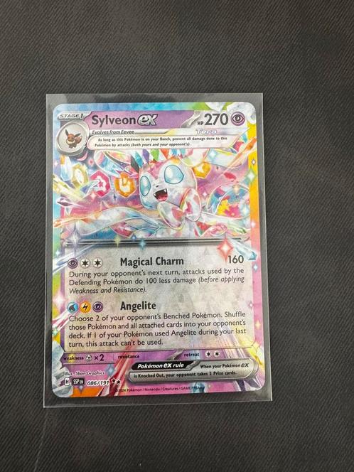 Pokemon sylveon ex surging sparks #86, Hobby en Vrije tijd, Verzamelkaartspellen | Pokémon, Losse kaart, Ophalen of Verzenden