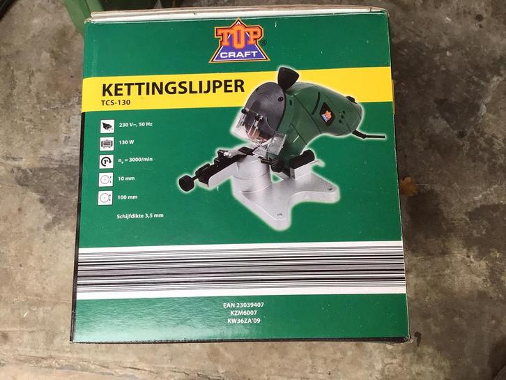 Top Craft kettingslijper type TCS-130 elektrisch 130 watt, Doe-het-zelf en Verbouw, Gereedschap | Slijpmachines, Zo goed als nieuw