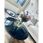 Zuiver Cupid salontafels rond met zwart glas, Huis en Inrichting, Tafels | Salontafels, 50 tot 100 cm, Minder dan 50 cm, Glas
