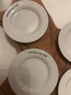 4 Riviera Maison Gebroken Witte Thee Schoteltjes, Ophalen of Verzenden, Zo goed als nieuw, Bord(en), Overige stijlen