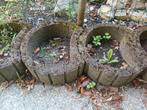 Betonnen bloembakken als borderrand in verschillende maten, Tuin en Terras, Bloembakken en Plantenbakken, Ophalen, Gebruikt, Minder dan 60 cm