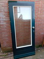 Hardhouten voordeur dubbelglas 92x211cm zeer goed, Ophalen, 80 tot 100 cm, 200 tot 215 cm, Buitendeur