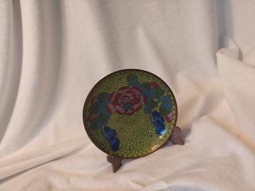 Cloisonné Bord 10x10 Chinees Antiek beschikbaar voor biedingen