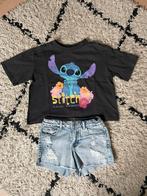 Setje meisje korte broek en Stitch shirt Zara H&M maat 140, Meisje, Ophalen of Verzenden, Zara, Zo goed als nieuw