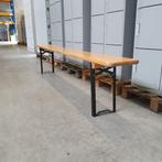 Houten kleedkamerbank / kleedbank opklapbaar - 220 cm lang, Ophalen, Gebruikt, Overige typen, X