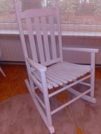 Witte houten schommelstoel, Huis en Inrichting, Stoelen, Ophalen, Gebruikt, Wit, Eén
