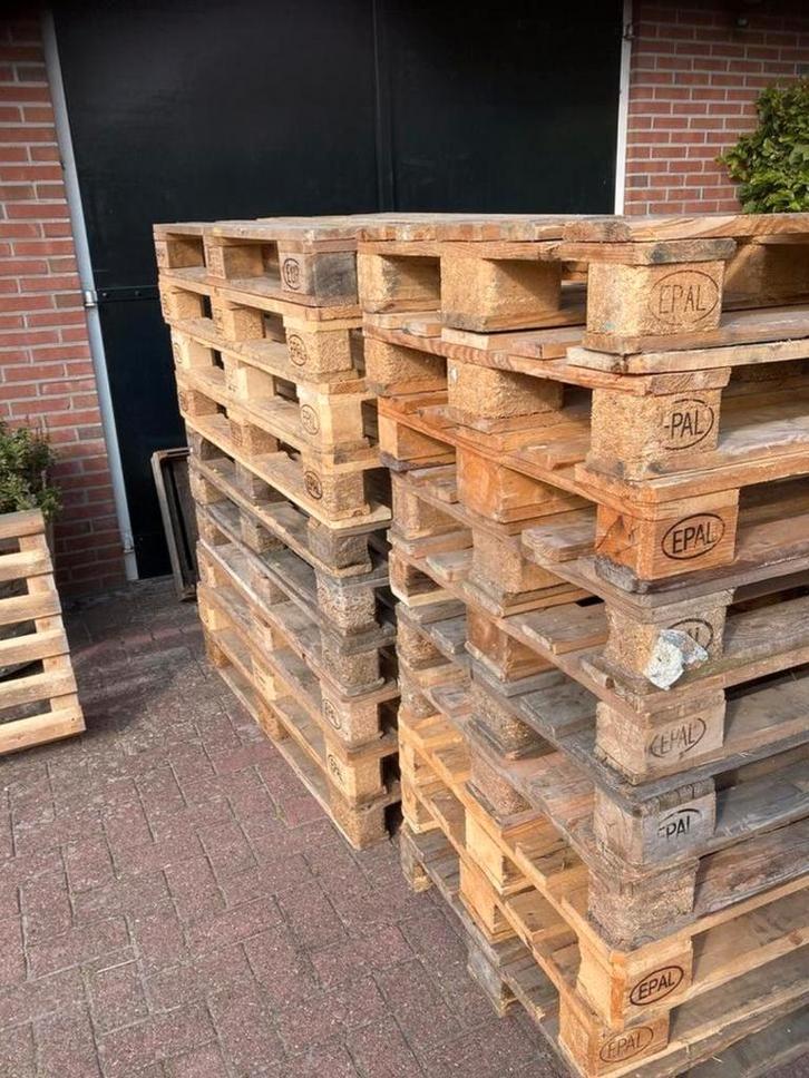 Gebruikte Europallets te koop, Doe-het-zelf en Verbouw, Hout en Planken, Pallet, Overige houtsoorten, Minder dan 200 cm, 50 mm of meer