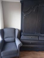 2 mooie fauteuils grijs antraciet, 75 tot 100 cm, Gebruikt, Stof, 75 tot 100 cm