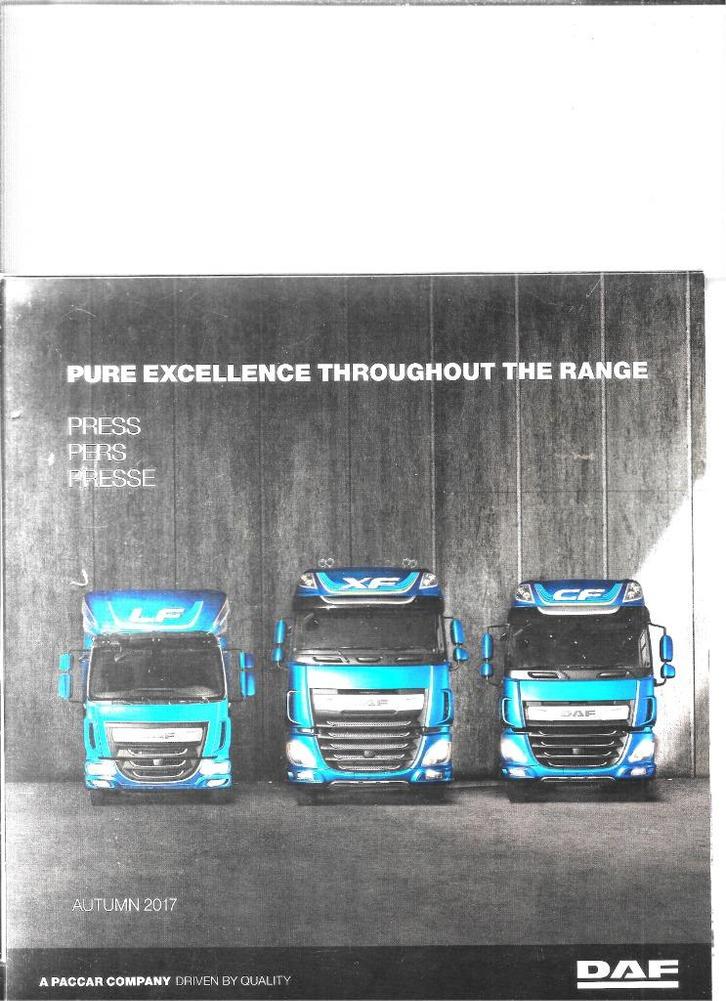 DAF, vier mediabrochures, Boeken, Auto's | Folders en Tijdschriften, Zo goed als nieuw, Overige merken, Ophalen of Verzenden