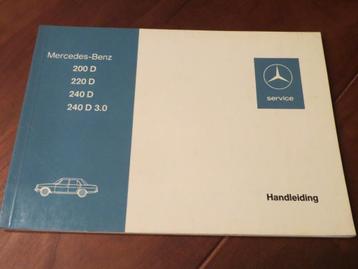 Nieuw NL instructieboek Mercedes 200D 220D 240D 240D 3.0 '75 beschikbaar voor biedingen