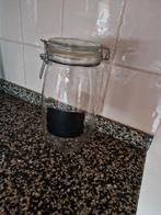WECKPOT MET KRIJTBOORD ETIKET, Huis en Inrichting, Ophalen of Verzenden, Glas