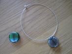 ketting / choker met verwisselbare hangers, Sieraden, Tassen en Uiterlijk, Kettingen, Nieuw, Ophalen of Verzenden, Zilver, Overige materialen