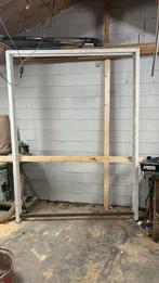 Nieuw gegrondverfd Houten garagedeurkozijn /schuurdeurkozijn, Gebruikt, Raamkozijn, Hout, Ophalen