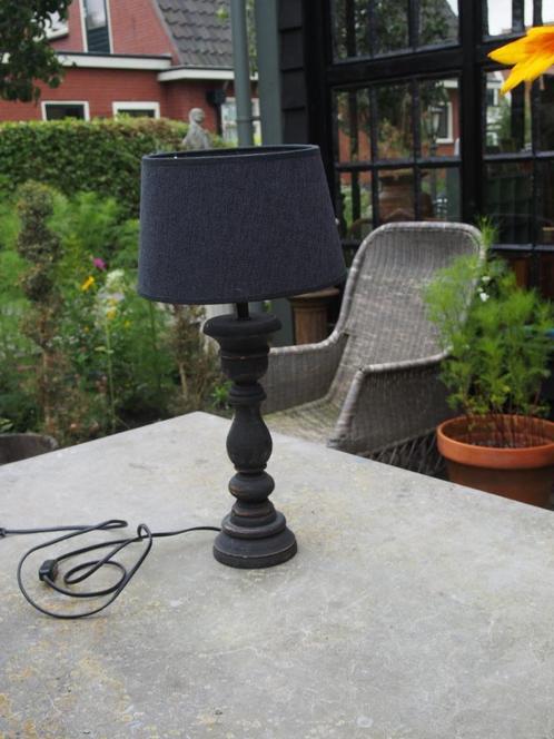 Sobere houten lamp, Huis en Inrichting, Lampen | Tafellampen, Gebruikt, Minder dan 50 cm, Hout, Ophalen of Verzenden
