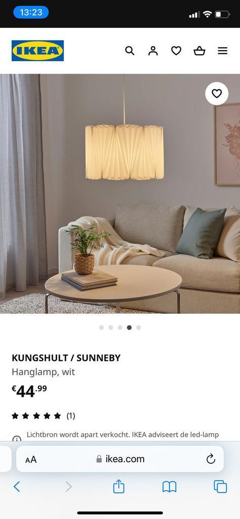 IKEA Kungshult Sunneby - 2 stuks, Huis en Inrichting, Lampen | Vloerlampen, Gebruikt, Minder dan 100 cm, Kunststof, Ophalen