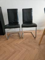 Gratis 6 Eetkamer stoelen, Huis en Inrichting, Stoelen, Ophalen, Gebruikt, Zwart, Vijf, Zes of meer stoelen