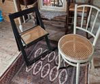 Te koop leuke stoeltjes met webbing zitting en hokker, Tuin en Terras, Tuinsets en Loungesets, Ophalen, Zo goed als nieuw