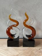 WD-013 kunst glas sculptuur H16cm, Ophalen of Verzenden