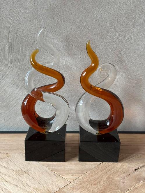WD-013 kunst glas sculptuur H16cm, Antiek en Kunst, Kunst | Designobjecten, Ophalen of Verzenden