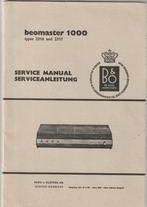 B&O Bang & Olufsen service manual radio tuner beomaster 1000, Ophalen of Verzenden, Gebruikt
